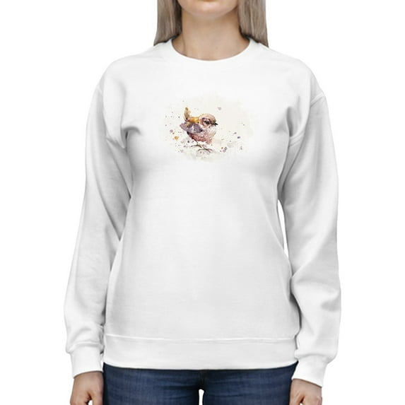 Artshine Fluffy Le Wren Sweatshirt Women -Sillier Than Sally Designs, Female 4X-Large