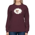 thumbnail image 1 of Artshine Fluffy Le Wren Sweatshirt Women -Sillier Than Sally Designs, Female Medium, 1 of 4