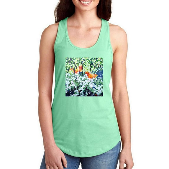 Artshine Gertrude And Jekyll Racerback Tank Women -Mellissa Read Devine Designs, Female x-Large