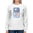 thumbnail image 1 of Artshine Leaping Carp And Moth Sweatshirt Women -Gabby Malpas Designs, Female x-Large, 1 of 4