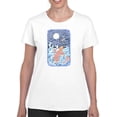 thumbnail image 1 of Artshine Leaping Carp And Moth T-Shirt Women -Gabby Malpas Designs, Female Large, 1 of 4