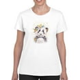 thumbnail image 1 of Artshine Litte Panda T-Shirt Women -Sillier Than Sally Designs, Female Medium, 1 of 4