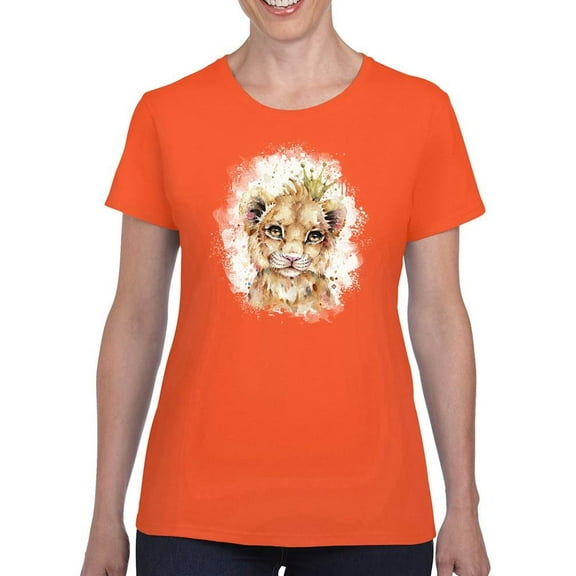 Artshine Little Lion Cub T-Shirt Women -Sillier Than Sally Designs, Female x-Large