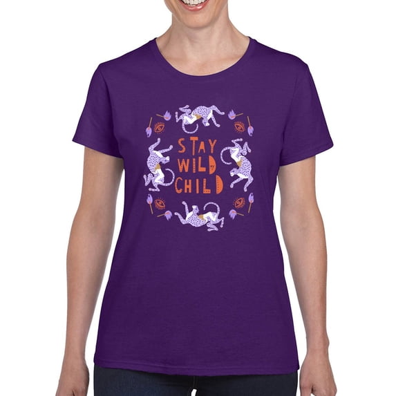 Artshine Stay Wild Child T-Shirt Women -George & Gina Designs, Female Medium