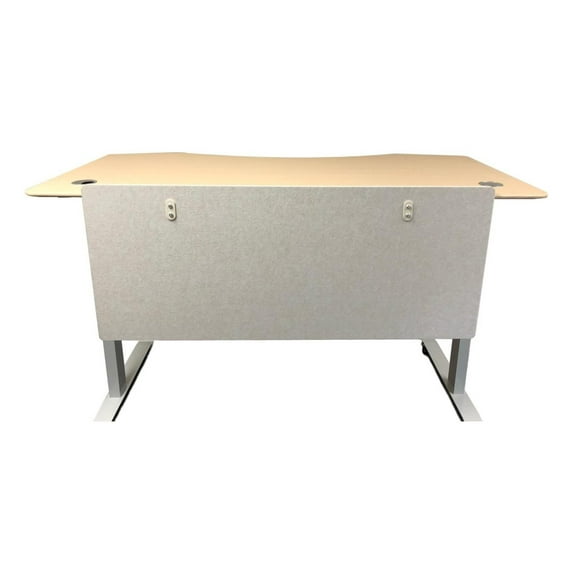 Artsonic 54-Inch Dual-Use Modesty Vanity Panel Divider Made of Polyester Fiber with Clamps for Standing Desk (54", Beige)