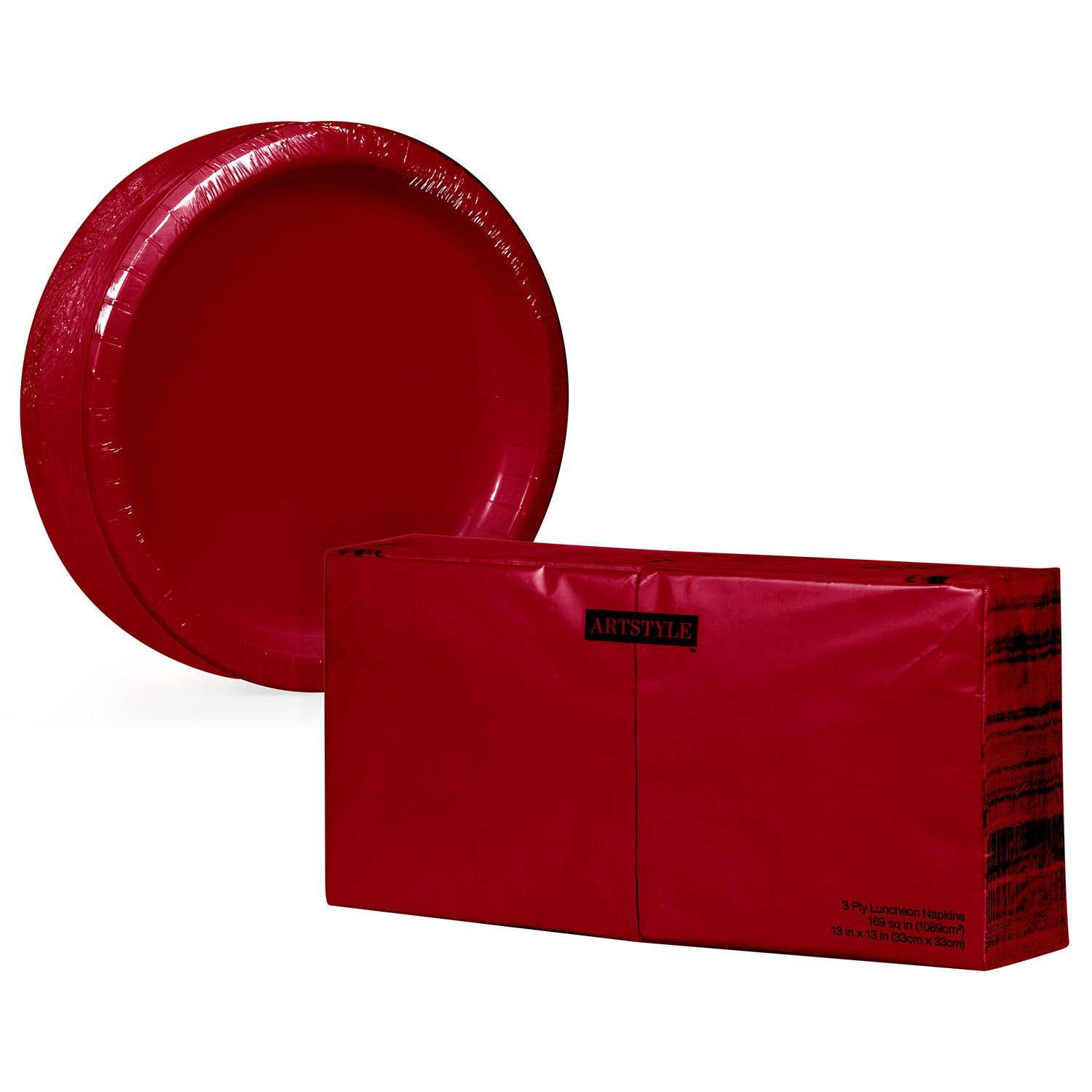 Artstyle Paper Plate and Napkin Kit, 290 ct. (Color Red)