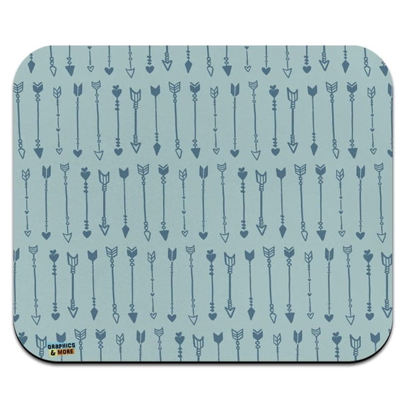 Artsy Arrows Hand Drawn Sketchy Pattern Low Profile Thin Mouse Pad Mousepad