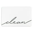 thumbnail image 1 of Artsy Mats Clean Script White Stone Non Slip Bath Mat, 1 of 5