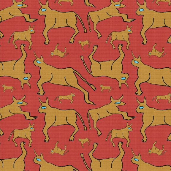 Artsy Morphed Bull Pattern Premium Roll Gift Wrap Wrapping Paper