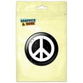 thumbnail image 1 of Artsy Peace Sign Symbol Black White Pinback Button Pin Badge, 1 of 2