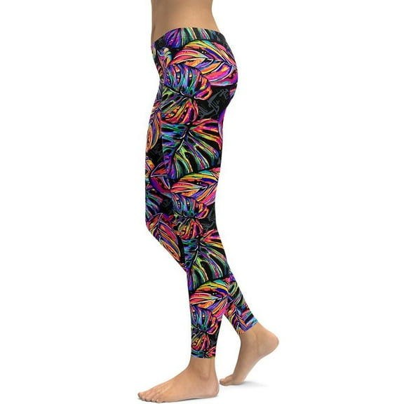 Artsy Tropical Leggings Size: XS for Women | FIERCEPULSE