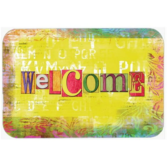 Artsy Welcome Glass Cutting Board - Large