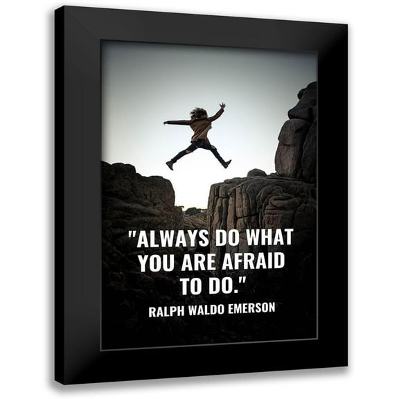 ArtsyQuotes 11x14 Black Modern Framed Museum Art Print Titled - Ralph Waldo Emerson Quote: Always