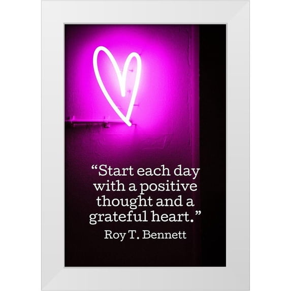 ArtsyQuotes 11x14 White Modern Wood Framed Museum Art Print Titled - Roy T. Bennett Quote: Positive Thought