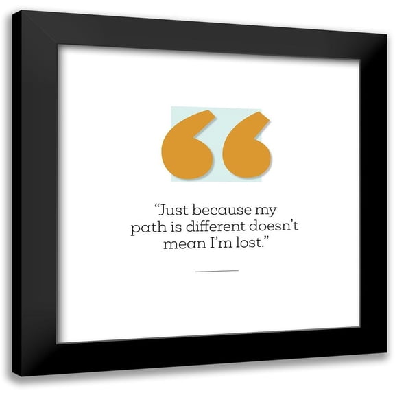 ArtsyQuotes 12x12 Black Modern Framed Museum Art Print Titled - Artsy Quotes Quote: My Path