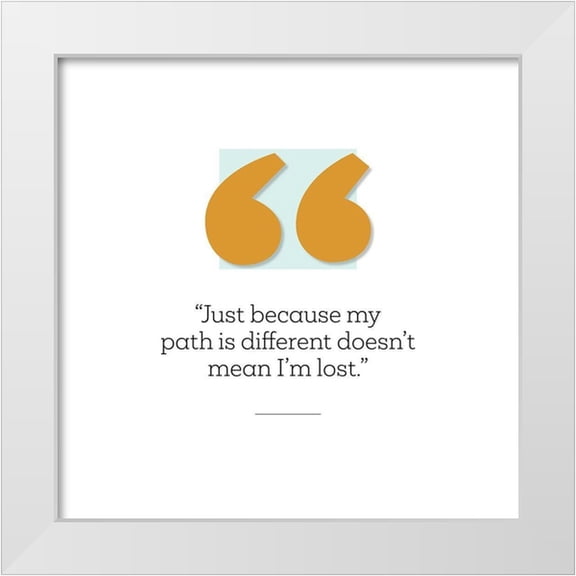 ArtsyQuotes 12x12 White Modern Wood Framed Museum Art Print Titled - Artsy Quotes Quote: My Path