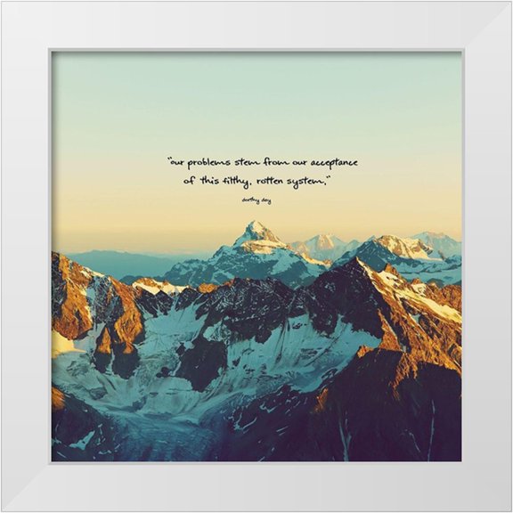 ArtsyQuotes 12x12 White Modern Wood Framed Museum Art Print Titled - Dorthy Day Quote: Rotten System