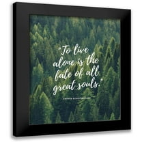 ArtsyQuotes 12x14 Black Modern Framed Museum Art Print Titled - Arthur Schopenhauer Quote: All Great Souls