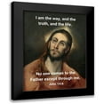 thumbnail image 1 of ArtsyQuotes 12x14 Black Modern Framed Museum Art Print Titled - Bible Verse Quote John 14:6, El Greco - Christ, 1 of 5