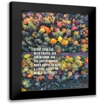 ArtsyQuotes 12x14 Black Modern Framed Museum Art Print Titled - Denzel Washington Quote: Ask for Wisdom
