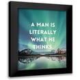 thumbnail image 1 of ArtsyQuotes 12x14 Black Modern Framed Museum Art Print Titled - James Allen Quote: What He Thinks, 1 of 5