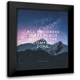 thumbnail image 1 of ArtsyQuotes 12x14 Black Modern Framed Museum Art Print Titled - Michael John Bobak Quote: Comfort Zone, 1 of 5