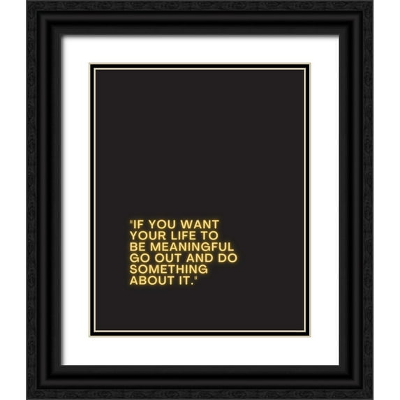 ArtsyQuotes 12x14 Black Ornate Wood Framed with Double Matting Museum Art Print Titled - ArtsyQuotes Quote: Do Something