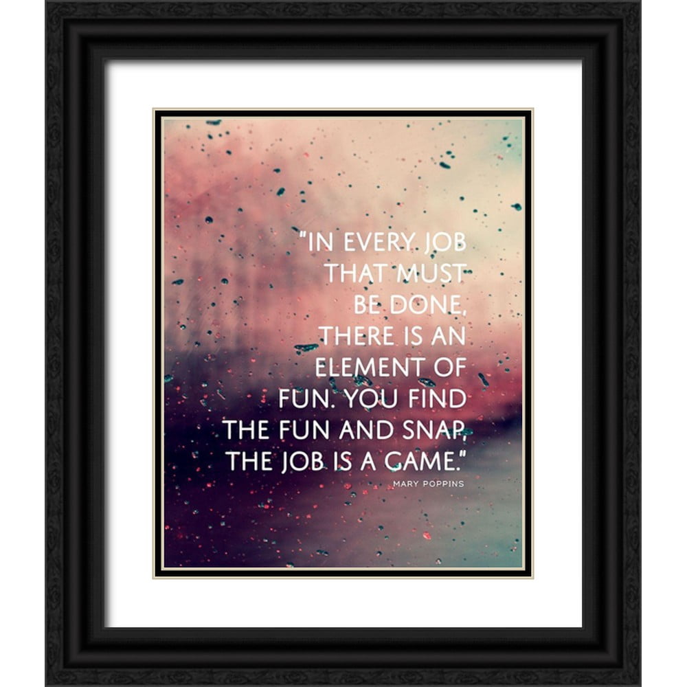 Quote Element ArtsyQuotes 12x14 Black Ornate Wood Framed with Double Matting Museum ...