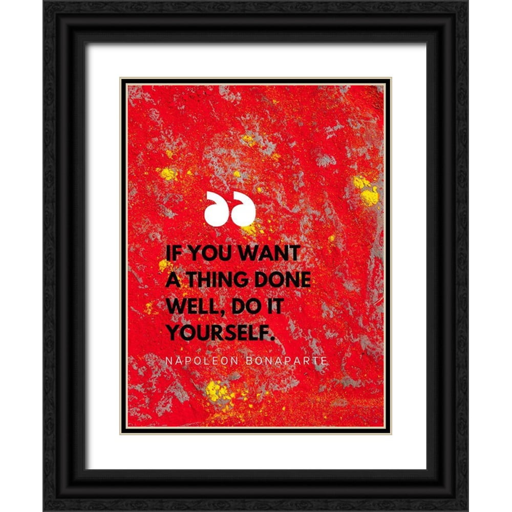 ArtsyQuotes 12x14 Black Ornate Wood Framed with Double Matting Museum