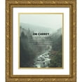 thumbnail image 1 of ArtsyQuotes 12x14 Gold Ornate Wood Framed with Double Matting Museum Art Print Titled - Jim Carrey Quote: Visualize Things Coming to Me, 1 of 4