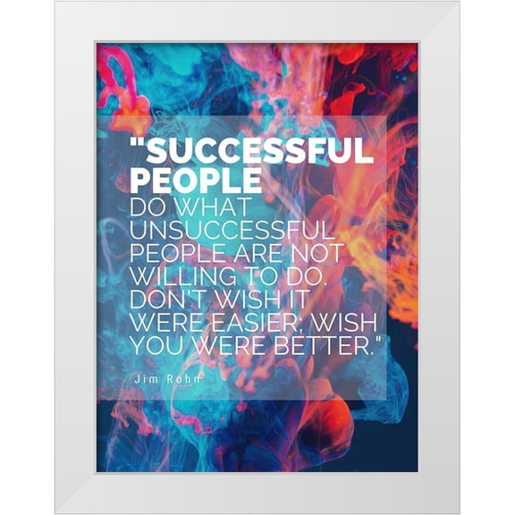 ArtsyQuotes 12x14 White Modern Wood Framed Museum Art Print Titled - Jim Rohn Quote: Leave the World