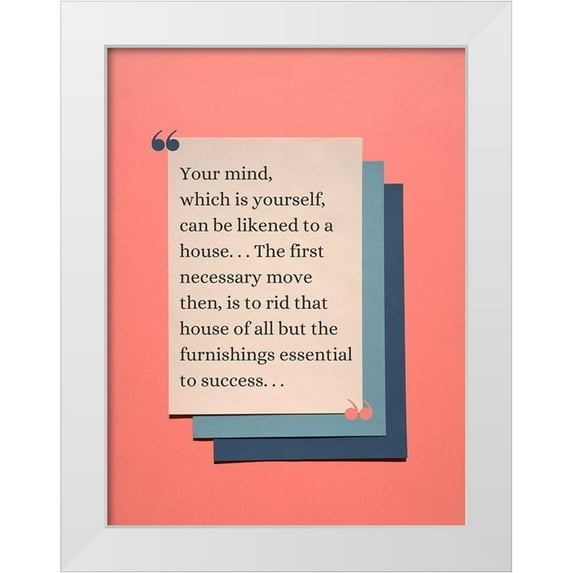 ArtsyQuotes 12x14 White Modern Wood Framed Museum Art Print Titled - John McDonald Quote: Your Mind