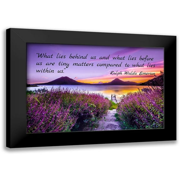 ArtsyQuotes 14x11 Black Modern Framed Museum Art Print Titled - Ralph Waldo Emerson Quote: Tiny Matters