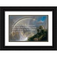 thumbnail image 1 of ArtsyQuotes 14x11 Black Ornate Wood Framed with Double Matting Museum Art Print Titled - Bible Verse Quote 2 Corinthians 9:8, Frederic Edwin Church - Rainy Season in the Tropics I, 1 of 4