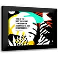 thumbnail image 1 of ArtsyQuotes 14x12 Black Modern Framed Museum Art Print Titled - Dwyane Johnson Quote: Being Yourself, 1 of 5