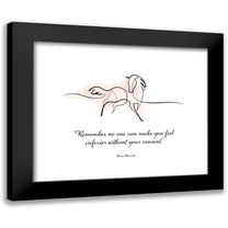 ArtsyQuotes 14x12 Black Modern Framed Museum Art Print Titled - Eleanor Roosevelt Quote: Consent