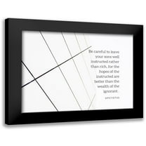 ArtsyQuotes 14x12 Black Modern Framed Museum Art Print Titled - Epictetus Quote: Be Careful
