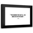thumbnail image 1 of ArtsyQuotes 14x12 Black Modern Framed Museum Art Print Titled - Les Brown Quote: Sweeter the Victory, 1 of 5