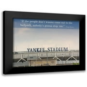 ArtsyQuotes 14x12 Black Modern Framed Museum Art Print Titled - Yogi Berra Quote: Ballpark