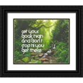 thumbnail image 1 of ArtsyQuotes 14x12 Black Ornate Wood Framed with Double Matting Museum Art Print Titled - Bo Jackson Quote: Set Your Goals High, 1 of 4