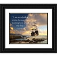 thumbnail image 1 of ArtsyQuotes 14x12 Black Ornate Wood Framed with Double Matting Museum Art Print Titled - Louisa May Alcott Quote: Sail My Ship, 1 of 4
