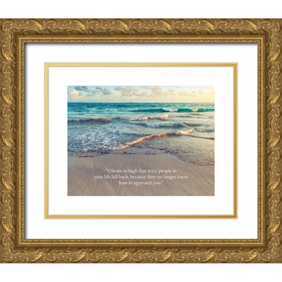 ArtsyQuotes 14x12 Gold Ornate Wood Framed with Double Matting Museum Art Print Titled - Artsy Quotes Quote: Toxic People