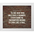 thumbnail image 1 of ArtsyQuotes 14x12 White Modern Wood Framed Museum Art Print Titled - Abraham Maslow Quote: To the Man, 1 of 4
