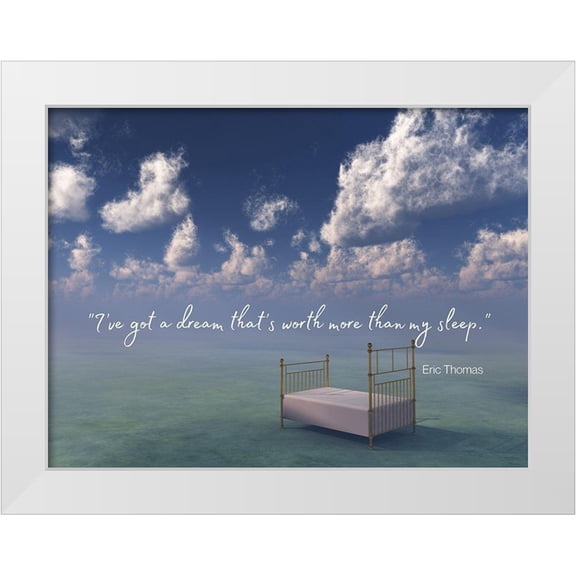 ArtsyQuotes 14x12 White Modern Wood Framed Museum Art Print Titled - Eric Thomas Quote: Ive Got a Dream