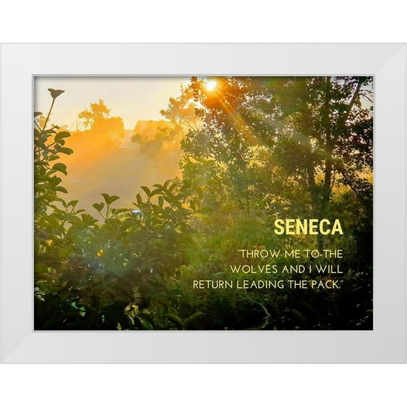 ArtsyQuotes 14x12 White Modern Wood Framed Museum Art Print Titled - Seneca Quote: Leading the Pack
