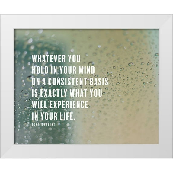 ArtsyQuotes 14x12 White Modern Wood Framed Museum Art Print Titled - Tony Robbins Quote: Experience