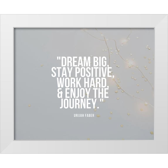 ArtsyQuotes 14x12 White Modern Wood Framed Museum Art Print Titled - Urijah Faber Quote: Dram Big