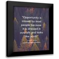 thumbnail image 1 of ArtsyQuotes 15x18 Black Modern Framed Museum Art Print Titled - Thomas Edison Quote: Opportunity Missed, 1 of 5