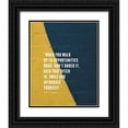 thumbnail image 1 of ArtsyQuotes 15x18 Black Ornate Wood Framed with Double Matting Museum Art Print Titled - Dwayne Johnson Quote: Dont Knock, 1 of 4