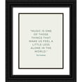 thumbnail image 1 of ArtsyQuotes 15x18 Black Ornate Wood Framed with Double Matting Museum Art Print Titled - Tom Cochrane Quote: Less Alone, 1 of 4